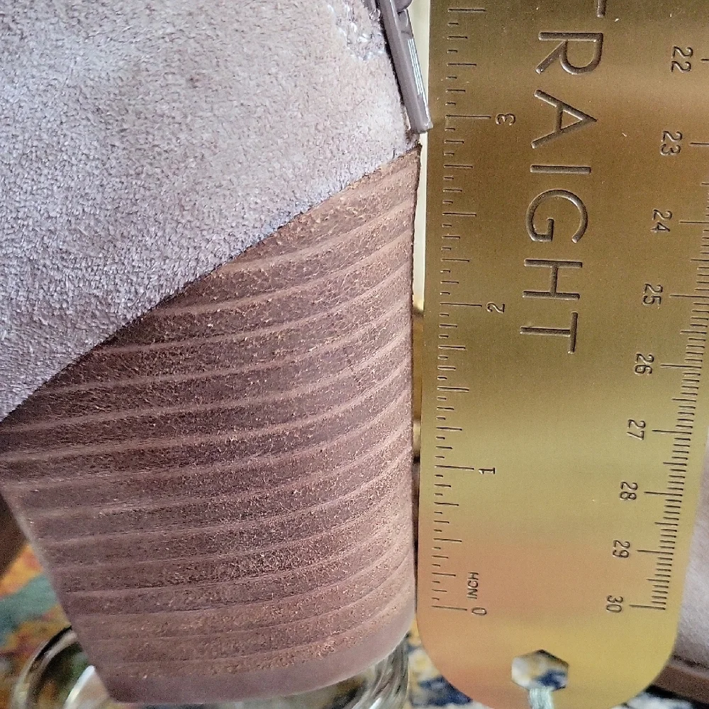 Fergie Carmin Women's Beige Suede Ankle Booties - Picture 9 of 9